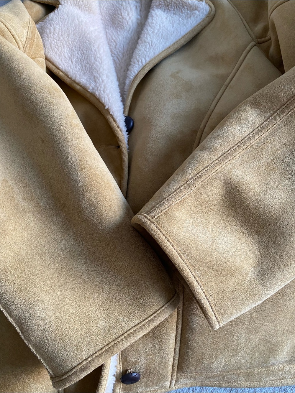 Mango Tan Shearling Jacket - Picture 4 of 4